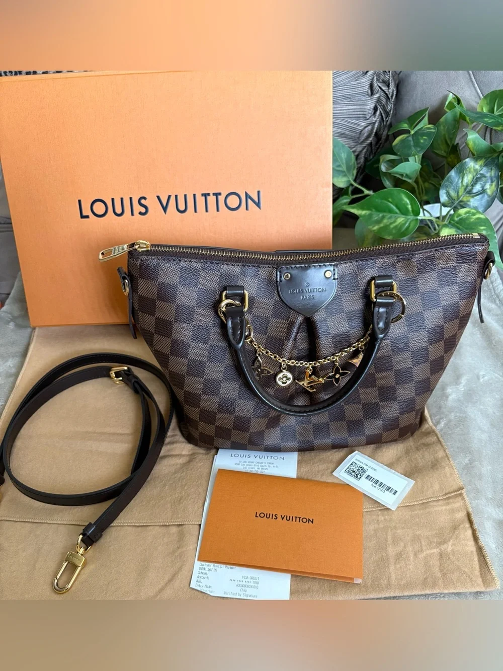 Beautiful Authentic Louis Vuitton Damier Ebene Siena PM Handbag,EUC!